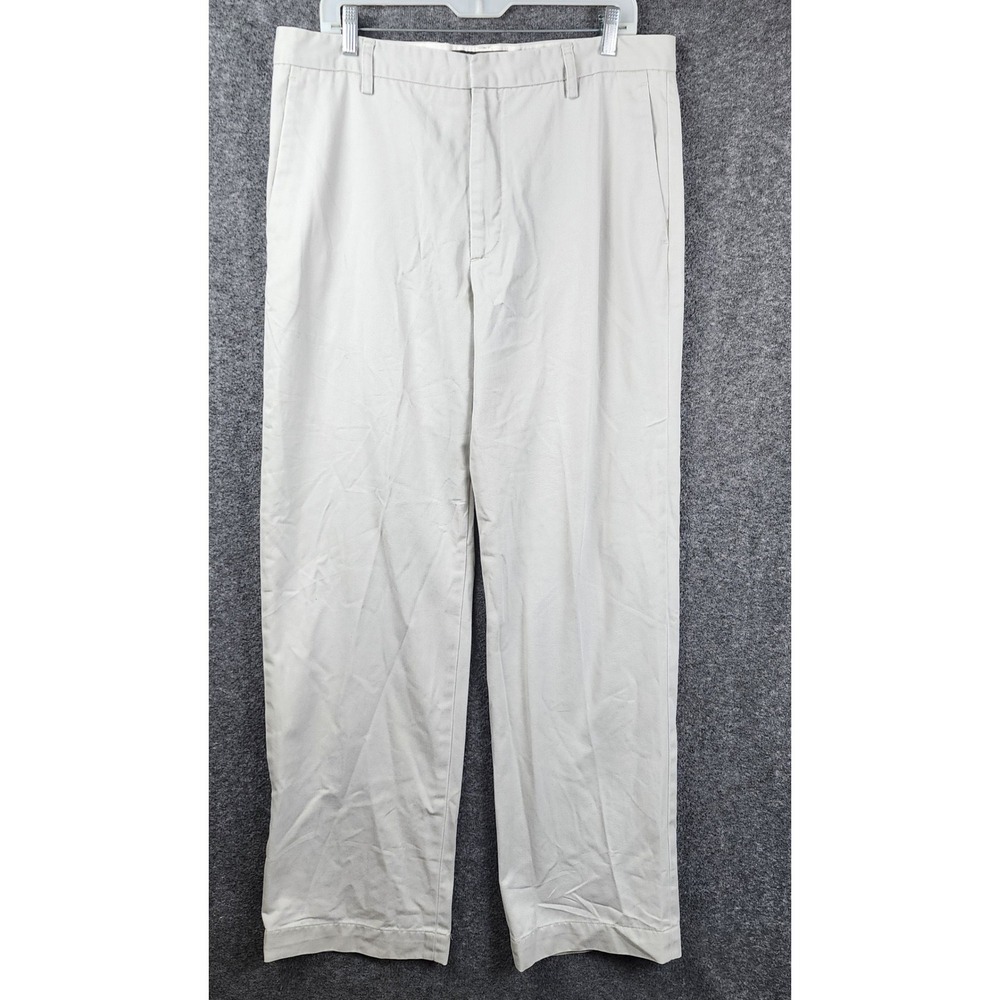 Banana‎ Republic Trousers Women 35/34 Khaki Straight Leg Chino Pants